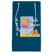 Hello Summer Rose Flamant rose Design - Sac cadeau (Devant)