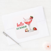 Hello Summer | Strawberry Cocktail Sticker (Enveloppe)