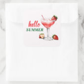 Hello Summer | Strawberry Cocktail Sticker (Sac)
