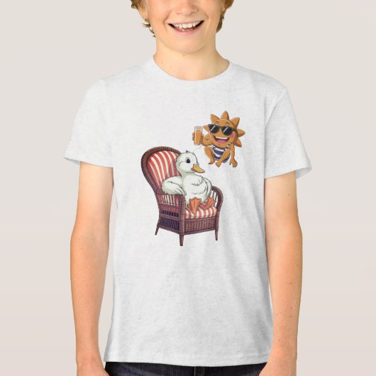 Hello summer  Tri-Blend shirt (Voorkant)