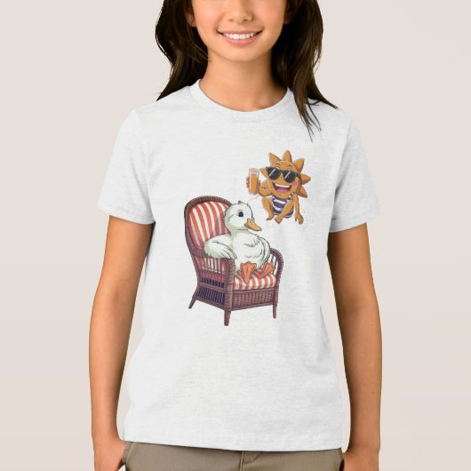 Hello summer Tri-Blend shirt (Voorkant)