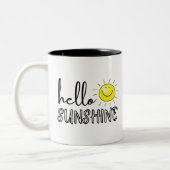 Hello Sunshine Spring Summer Tweekleurige Koffiemok (Links)