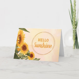 Hello Sunshine Watercolor Sunflower Notecards Bedankkaart