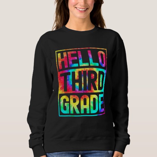 Hello Third Grade Back to School 3rd Grade Teacher Trui (Voorkant)