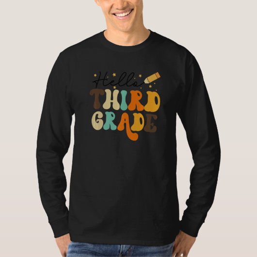 Hello Third Grade Team 3rd Grade Teacher Back To S T-shirt (Voorkant)