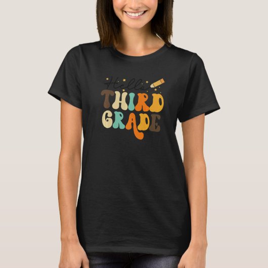Hello Third Grade Team 3rd Grade Teacher Back To S T-shirt (Voorkant)