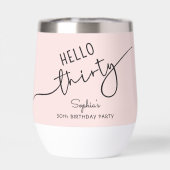 Hello Thirty Modern Script 30th Birthday  (Arrière)