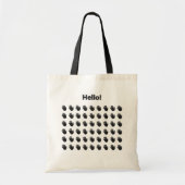 Hello Waving Hand Pattern Friendly Greeting Tote Bag (Voorkant)