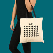 Hello Waving Hand Pattern Friendly Greeting Tote Bag