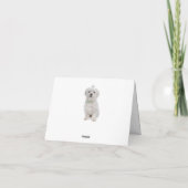 Hello White Maltese Puppy Dog Chalkboard Note Card Kaart (Achterkant)