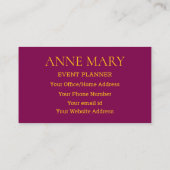 Hello Wine Pink Orange Script Typography Modern Visitekaartje (Achterkant)