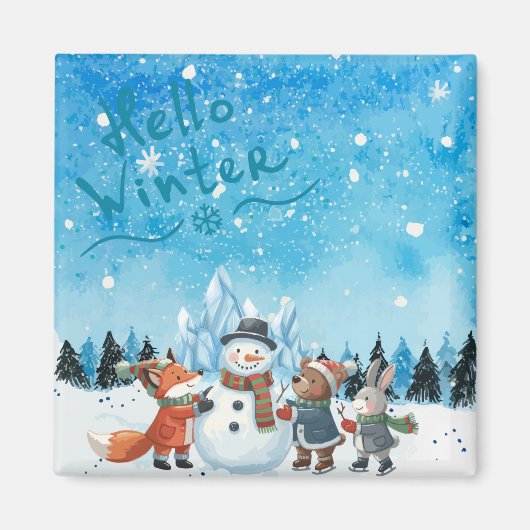 Hello Winter Magnet (Devant)