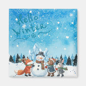 Hello Winter Magnet Magneet (Voorkant)