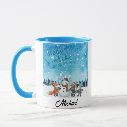 Hello Winter Personalized Mug (Gauche)