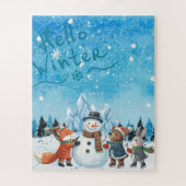 Hello Winter Puzzle with oversized pieces  (Vertical)
