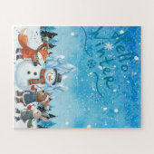 Hello Winter Puzzle with oversized pieces  (Horizontal)