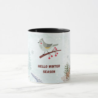 Hello Winter Season Mug – Cozy Hot Cocoa & Snow Mok