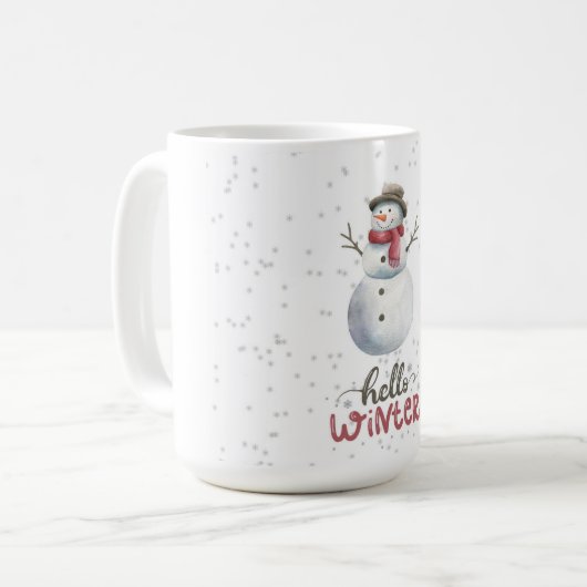 "Hello Winter" Snowman mug (Devant gauche)