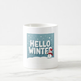 Hello Winter Snowman Mug Koffiemok