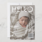 Hello World Baby Magazine Faire-part de naissance (Devant)