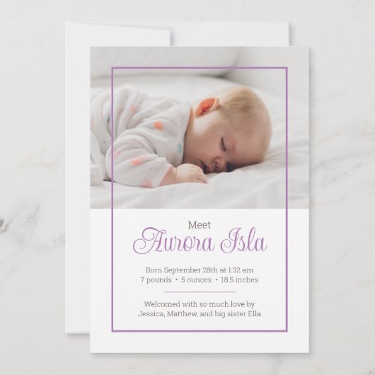 Hello World Faire-part de naissance (Dos)