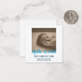 Hello World - faire-part de naissance avec photo (Devant/Arrière en situation)