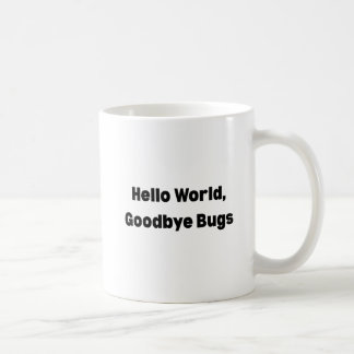 Hello World Goodbye Bugs Mug – Programmer Mug, Fun Koffiemok