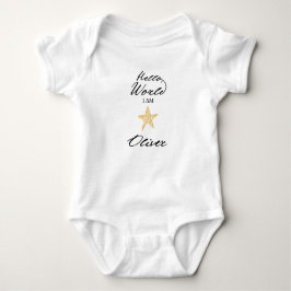 Hello World I am..., Personalized Names Baby Bodie Romper