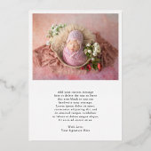 Hello World Photo Elegant Faire-part de naissance  (Verso)