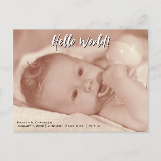 Hello World Your Text and Baby Modèle photo