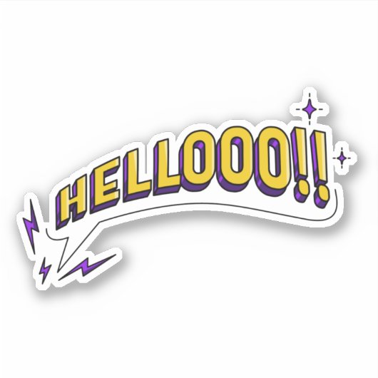 HELLOOO! Sticker (Voorkant)