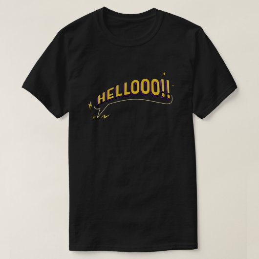 HELLOOO ! ! T-shirt noir (Design devant)