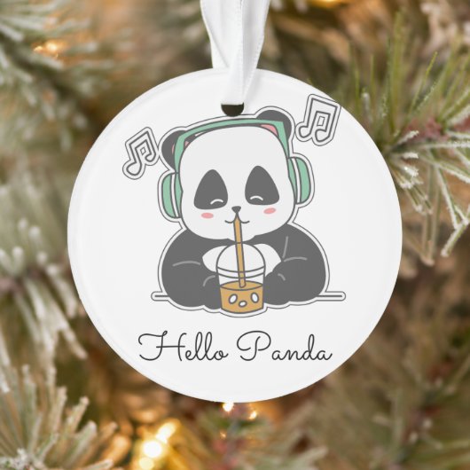 #HelloPandaAcrylOrnament Ornament (Boom)