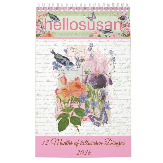 hellosusan Designs Calendrier 12 mois 2026 (Protection)