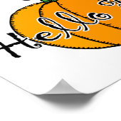 Hellow Pumpkin Herfst Pumpkin Hallo Herfst Poster (Hoek)