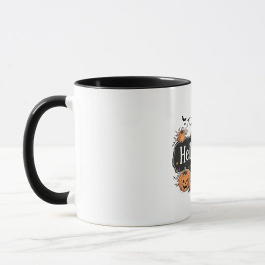 "HelloWeen" Halloween Citrouille & Ghost Combo Mug (Gauche)