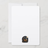 Helloween patroon | pompoen, vleermuis, herfstblad kaart (Achterkant)