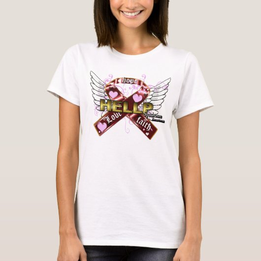 HELLP Syndrome Awareness Ribbon Shirt (Voorkant)