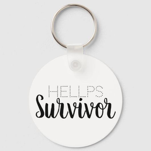 Hellp Syndrome Survivor Sleutelhanger Black (Voorkant)