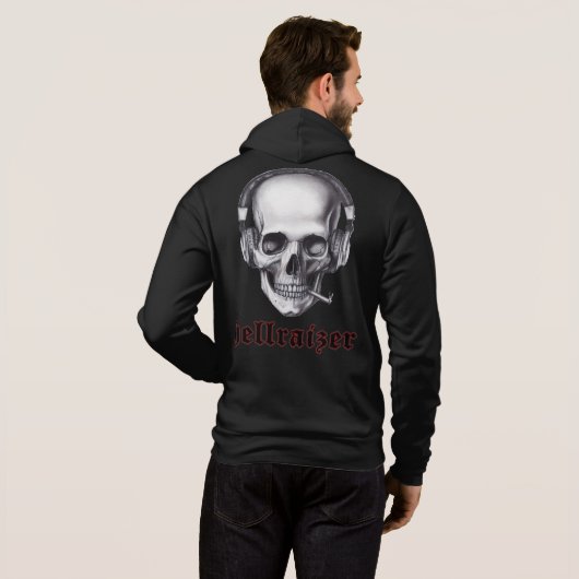 HellRaizer Fumer Sweat - shirt à capuche crâne (Dos entier)