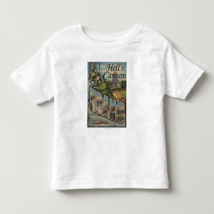 Hell's Canyon, Idaho - Large Letter Scenes Kinder Shirts