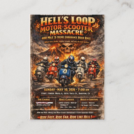 Hell's Loop 2026 Event Poster Visitekaartje (Voorkant)