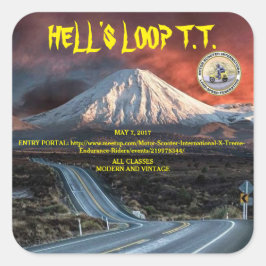 HELL'S LOOP T.T. 2017 VIERKANTE STICKER