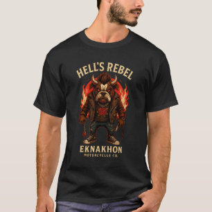 Hell's Rebel – Demon Biker Bulldog T-shirt van EKN