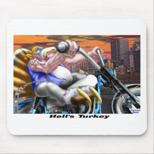 Hells Turkey Grappige Thanksgiving Harley T-shirts Muismat