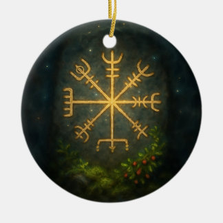 Helm der Awe Aegishjalmur Noorse Beschermende Symb Keramisch Ornament