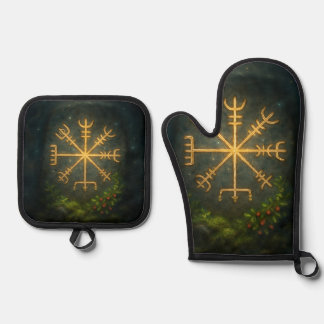 Helm der Awe Aegishjalmur Noorse Beschermende Symb Ovenwant & Pannenlap Set