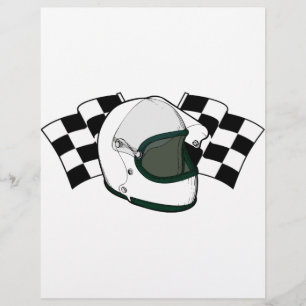 Helm en vlaggen