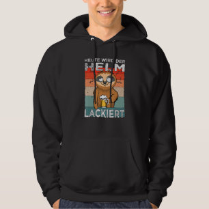 Helm geschilderde bierdrinker en mannenavond slot hoodie