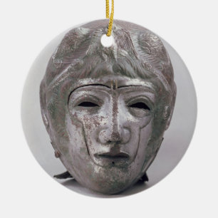 Helm met Eagle Decoration, Roman (zilver) Keramisch Ornament